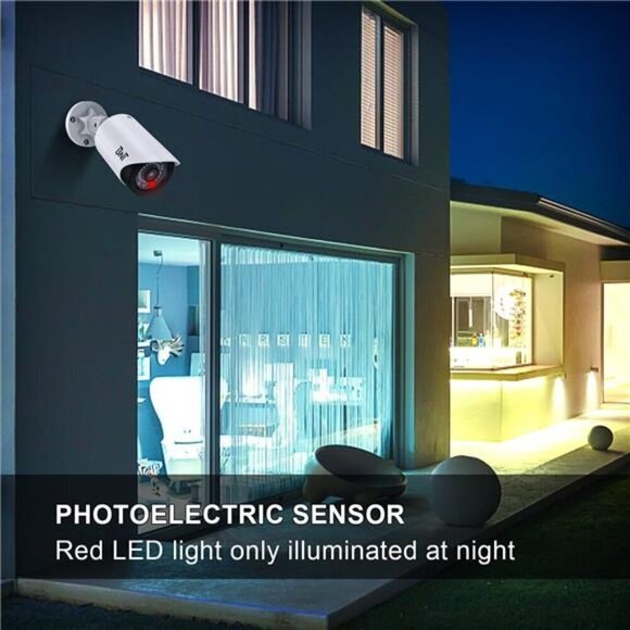 Dummy Fake Security Camera, with One Red LED Light at Night, for Home and Yard - Picture 4 of 7